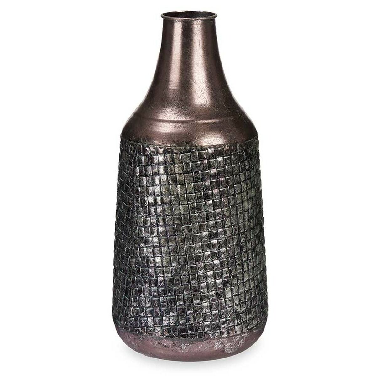 Vas Silvrig Metall 21 x 44 x 21 cm (4 antal) Med relief - 4