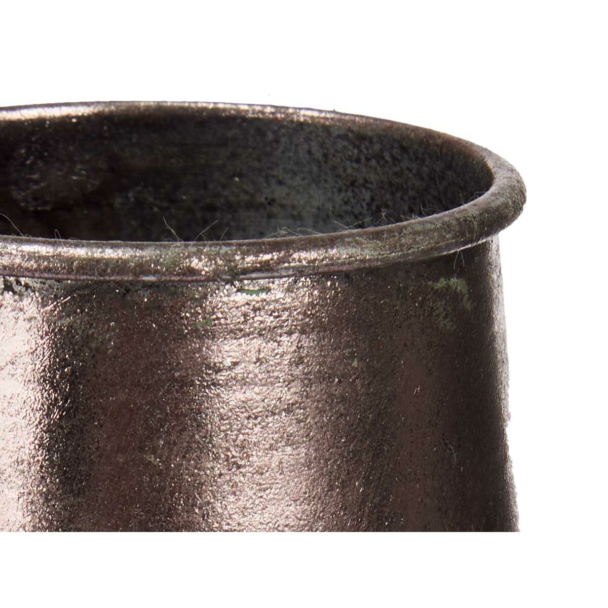 Vas Silvrig Metall 21 x 44 x 21 cm (4 antal) Med relief - 2