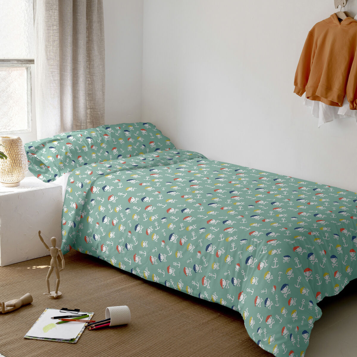 Täckslagsset HappyFriday Moshi Moshi Pirate Life Multicolour Säng 80/90 2 Delar - 11