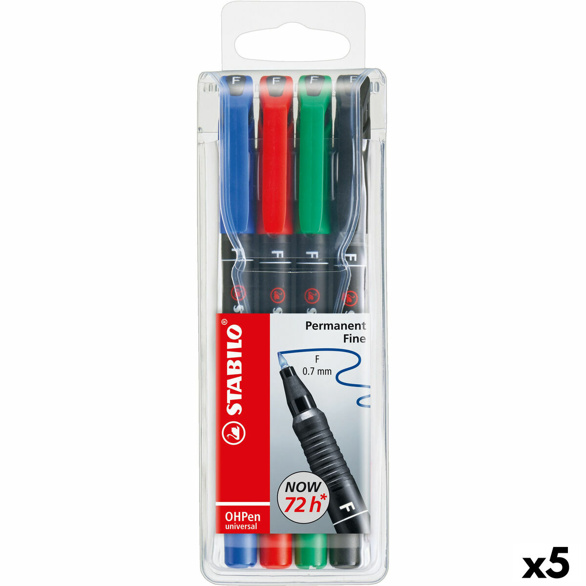 Tuschpennor Stabilo Oh Pen Multicolour 0,7 mm (5 antal) - 3
