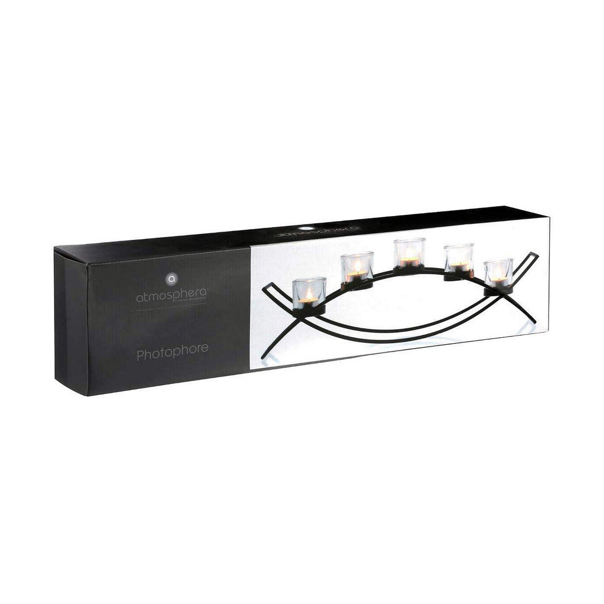 Ljusstakar Atmosphera Tealight Metall (55 x 13,5 x 9 cm) - 2