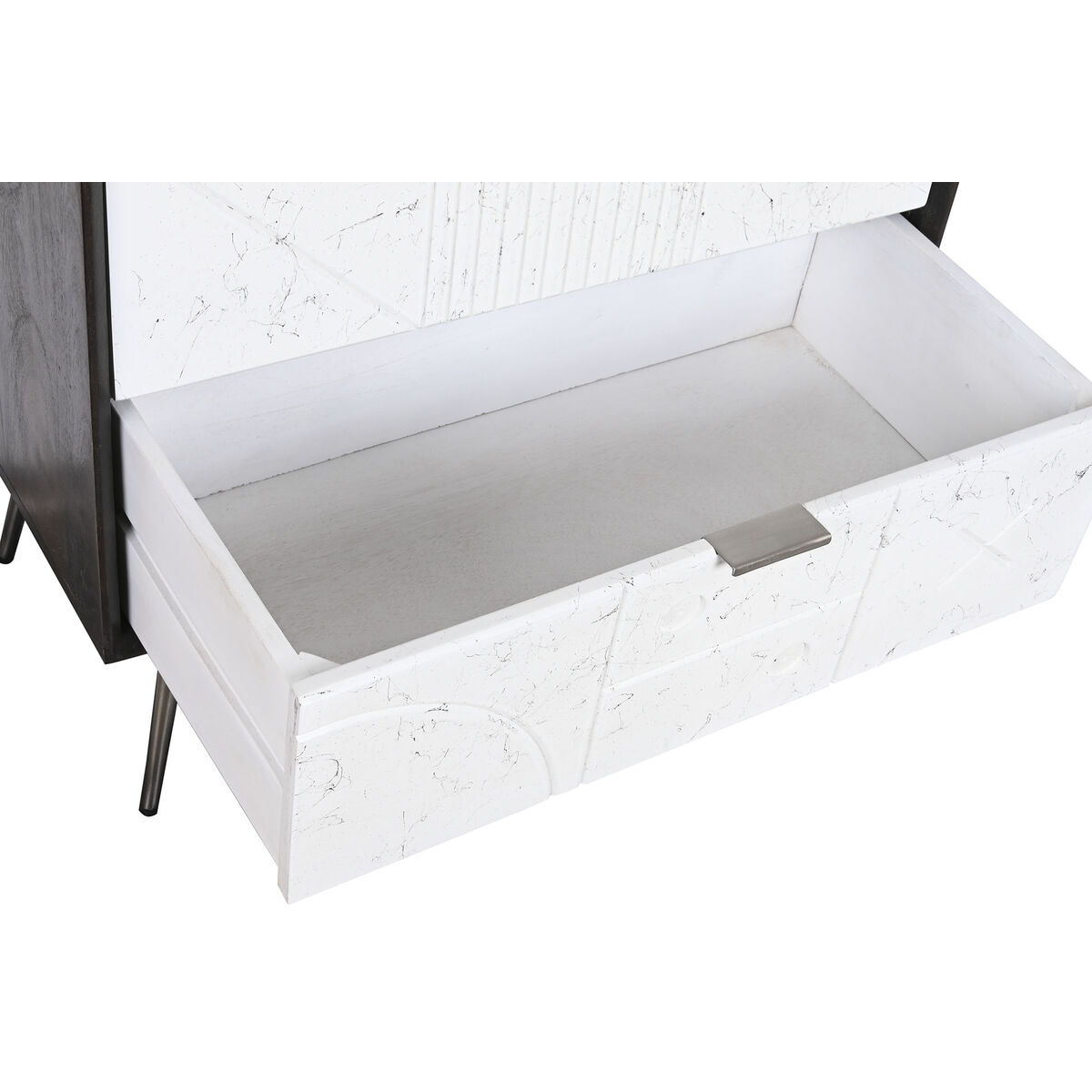 Byrå DKD Home Decor 70 x 40 x 105 cm Vit Mörkbrun Mangoträ - 3