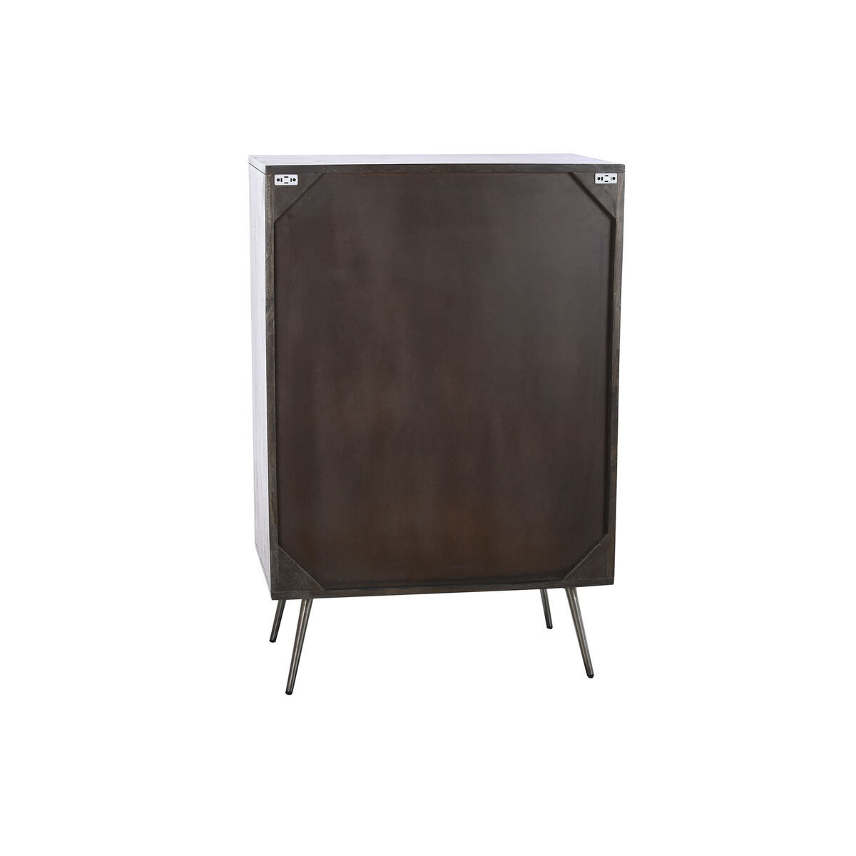 Byrå DKD Home Decor 70 x 40 x 105 cm Vit Mörkbrun Mangoträ - 5