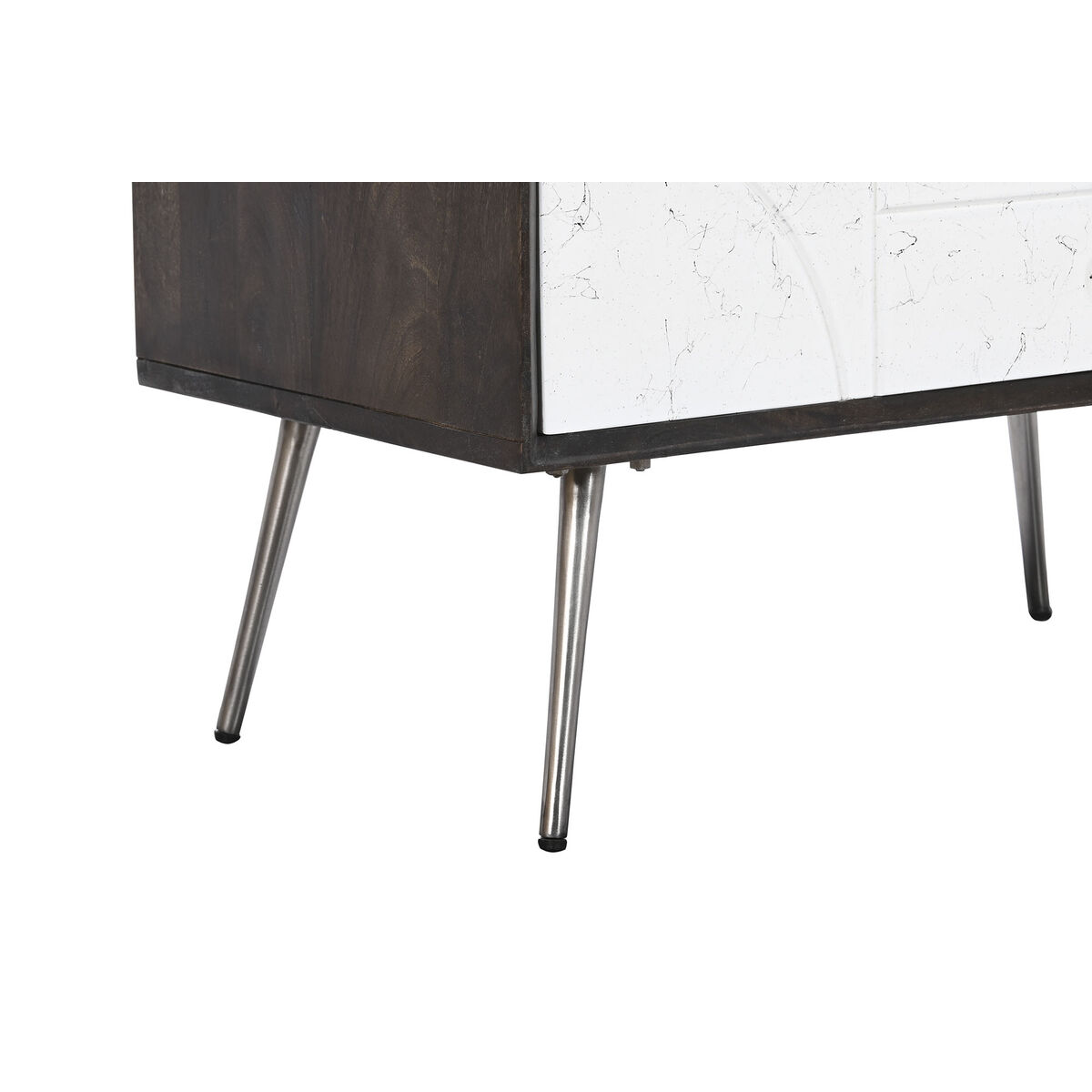 Byrå DKD Home Decor 70 x 40 x 105 cm Vit Mörkbrun Mangoträ - 2