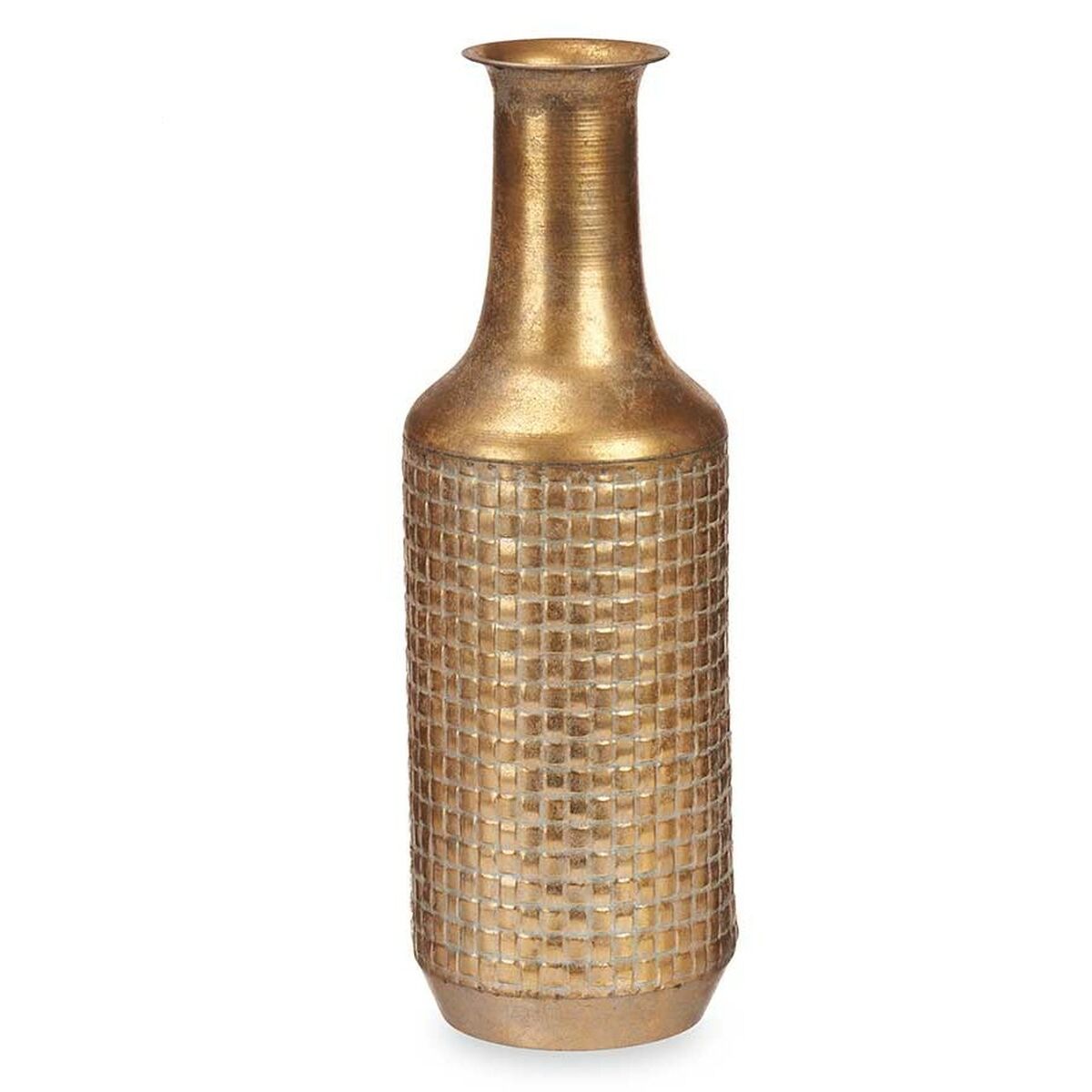 Vas Gyllene Metall 14 x 46 x 14 cm (4 antal) Med relief - 4
