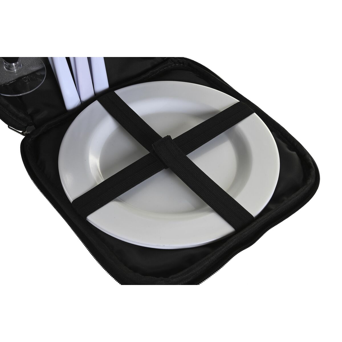 Picknick set DKD Home Decor 28,5 x 20 x 39 cm Mörkgrå - 7