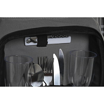 Picknick set DKD Home Decor 28,5 x 20 x 39 cm Mörkgrå