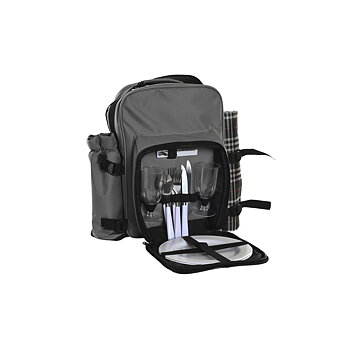 Picknick set DKD Home Decor 28,5 x 20 x 39 cm Mörkgrå