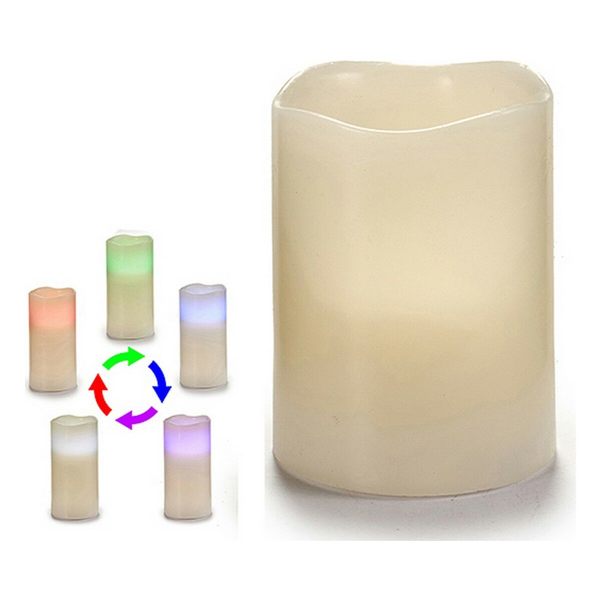 LED Ljus Vit 7,5 x 10 x 7,5 cm (6 antal) - 3