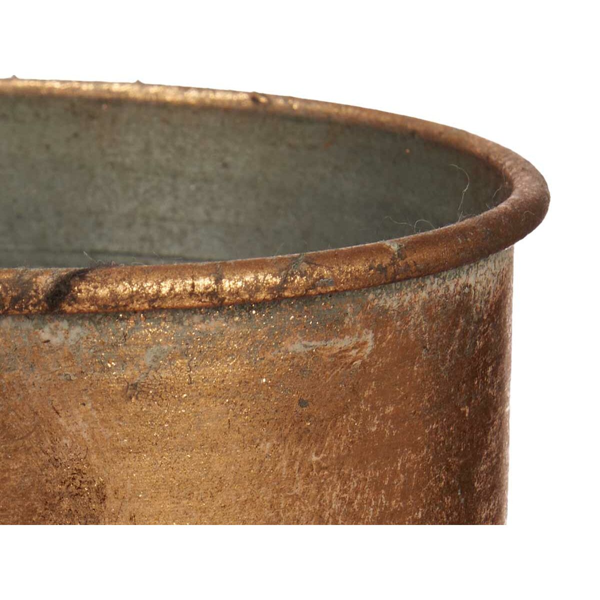 Vas Gyllene Metall 22,5 x 39,5 x 22,5 cm (4 antal) Med relief - 2