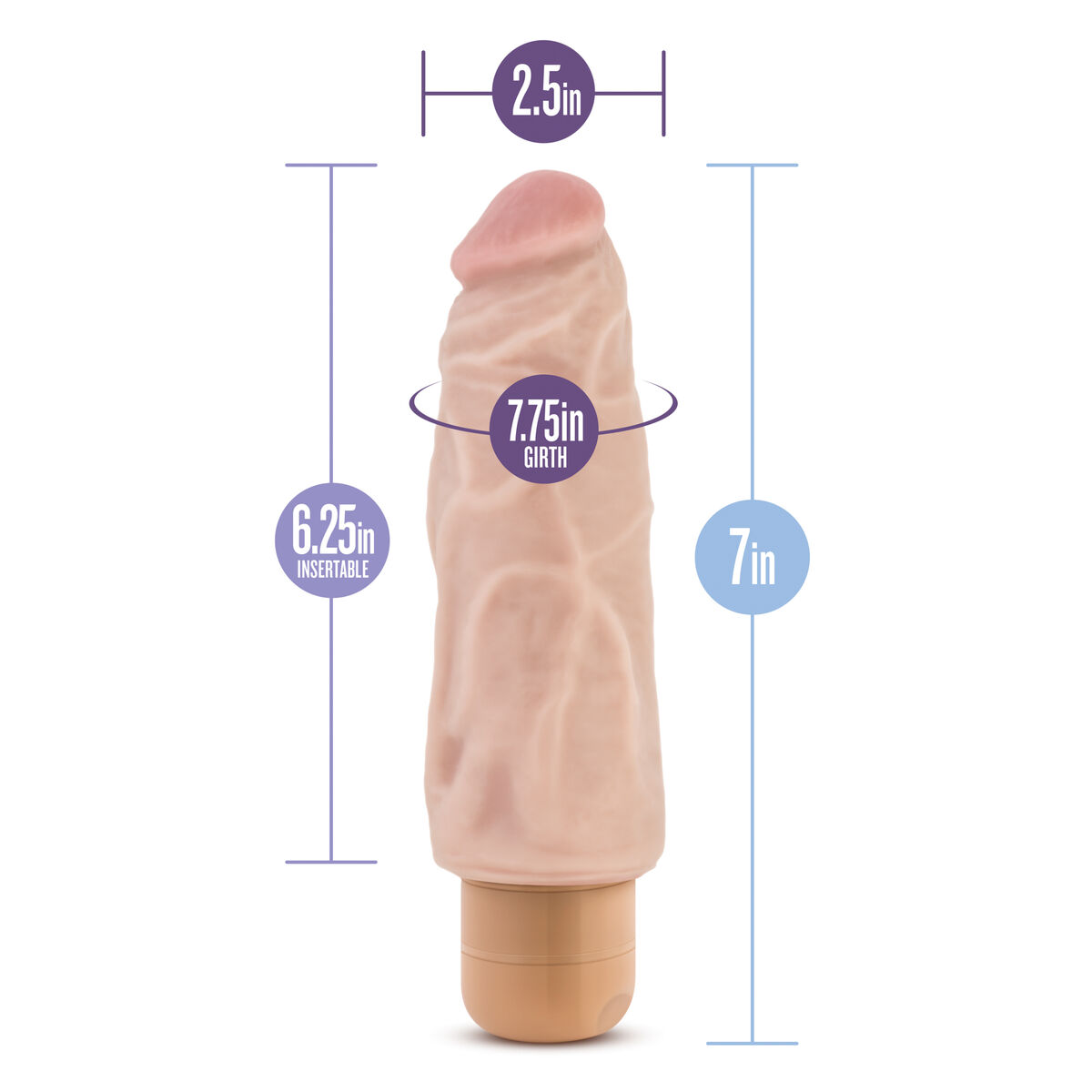 Realistisk dildo Blush Dr Skin PVC Ø 5 cm (15,2 cm) - 5