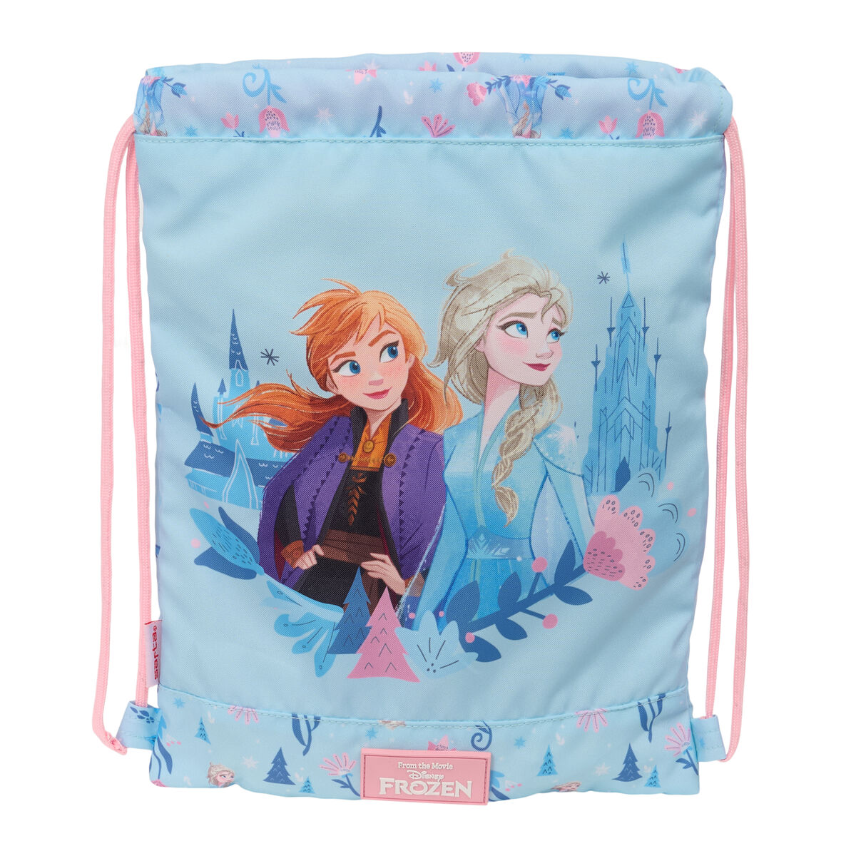 Skopåse med remmar Frozen Ice magic Blå 26 x 34 x 1 cm - 4