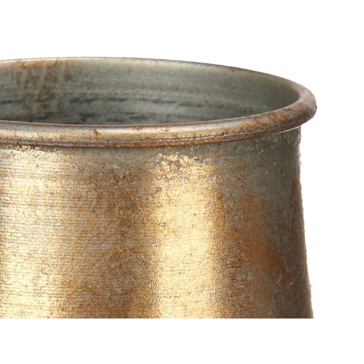 Vas Gyllene Metall 21 x 44 x 21 cm (4 antal) Med relief - 2