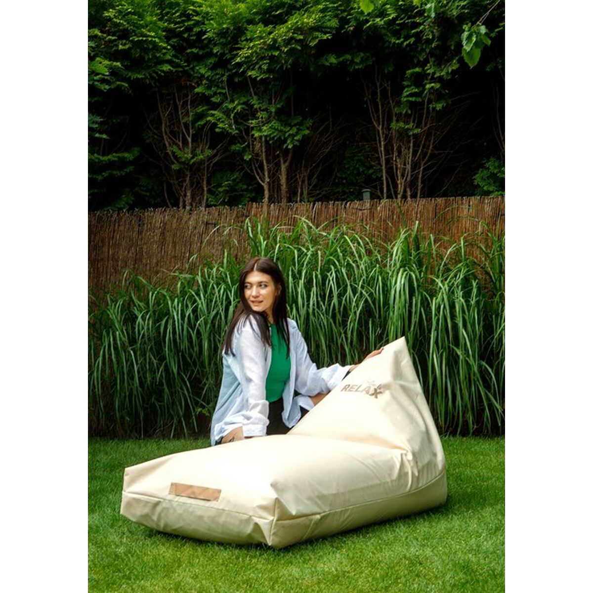 Puff GO GIFT Beige Oxford tejido antidesgarros - 2