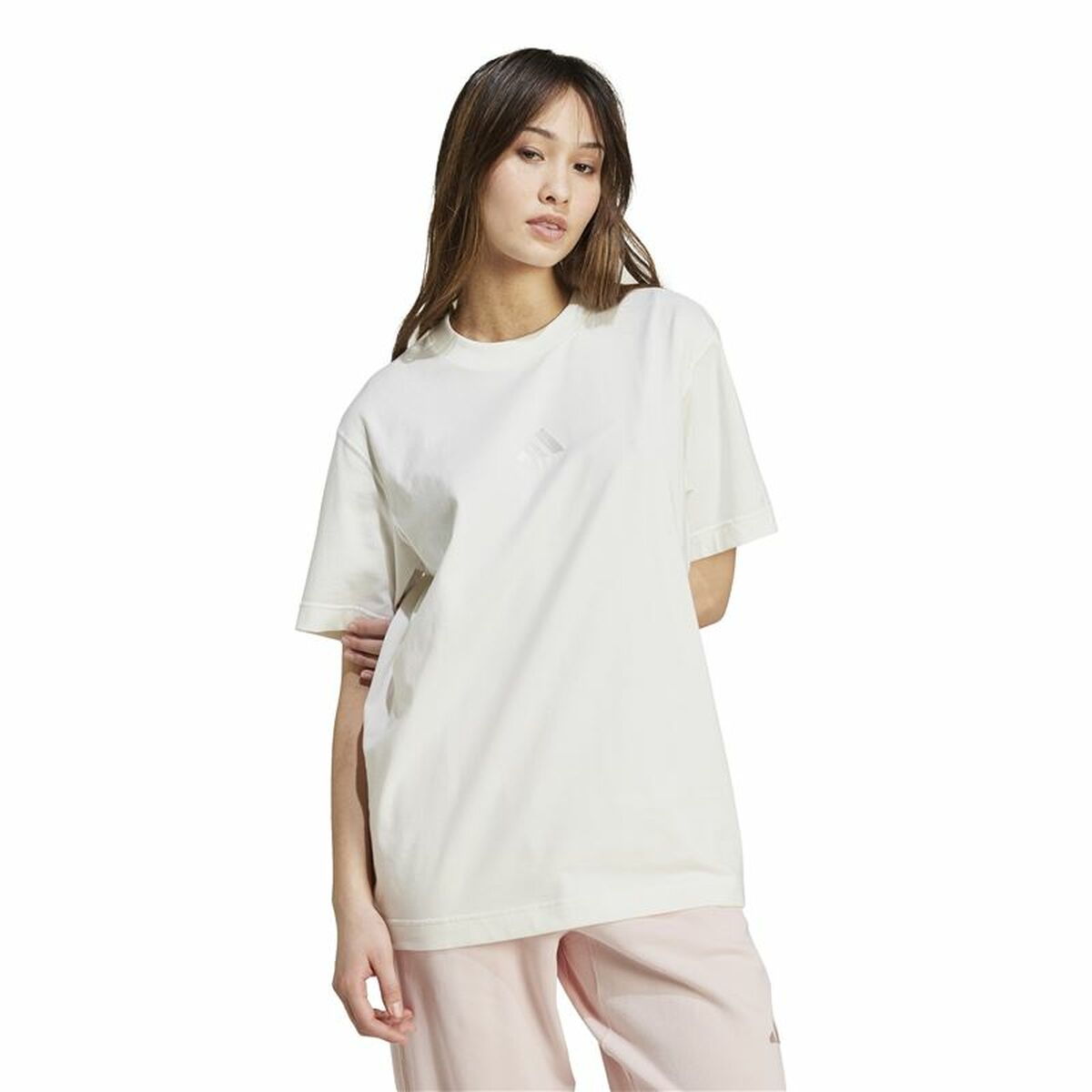 T-shirt med kortärm Dam Adidas All Szn Loose Vit - 2