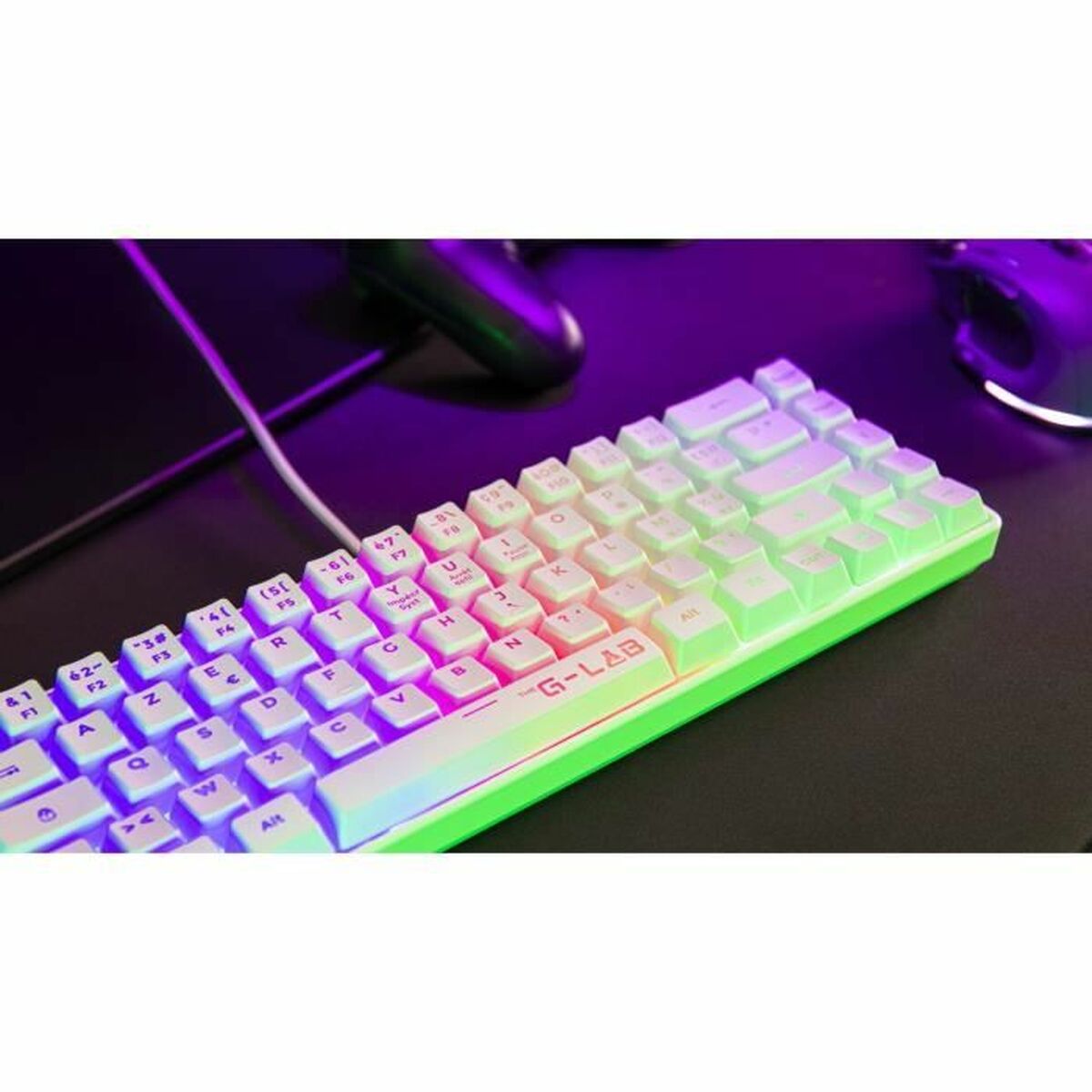 Bluetooth Tangentbord The G-Lab Azerty Franska Vit - 6