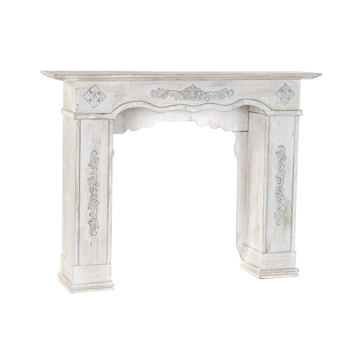Öppen spis Home ESPRIT Beige Gran Antikbehandlad 88 cm 130 x 29,5 x 98 cm