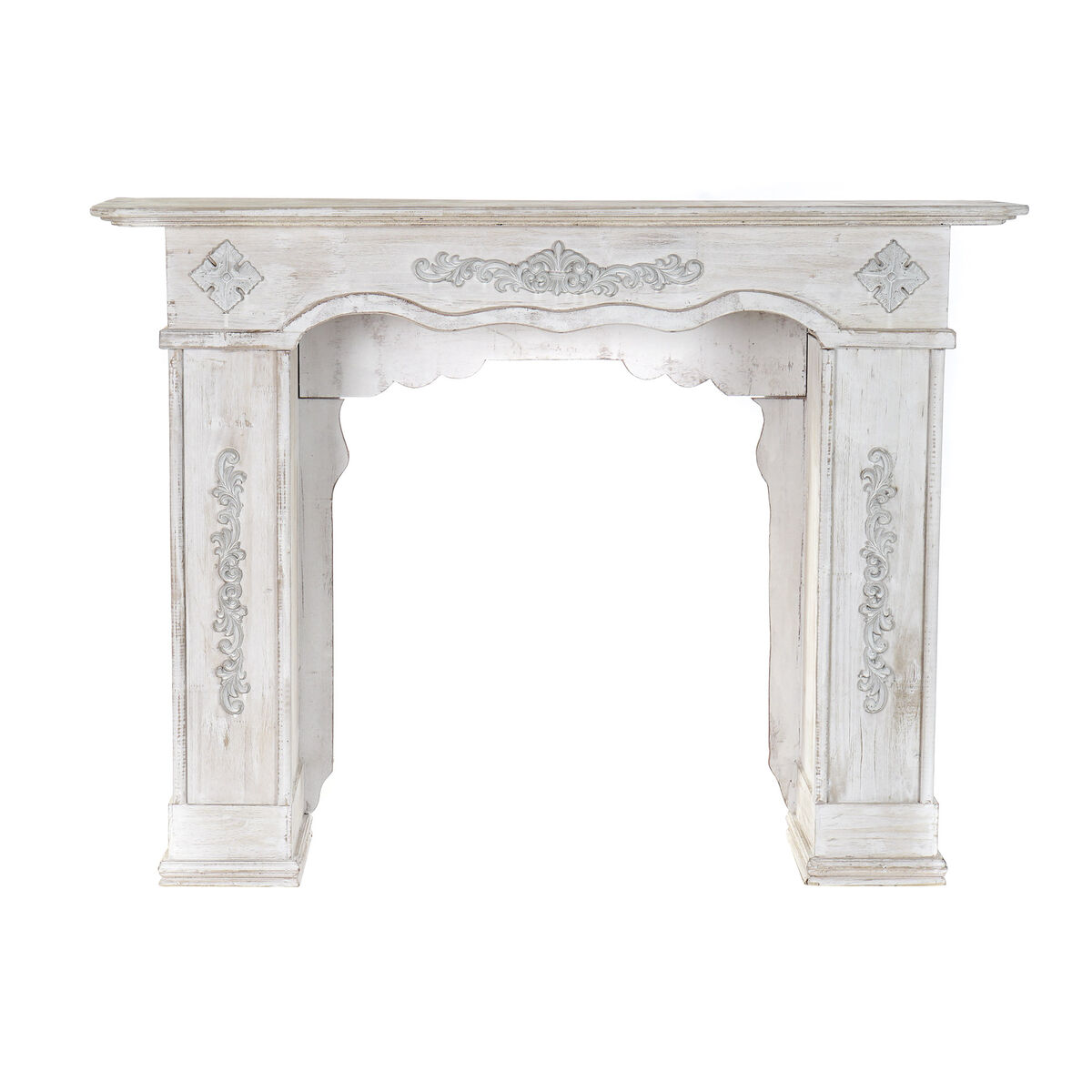 Öppen spis Home ESPRIT Beige Gran Antikbehandlad 88 cm 130 x 29,5 x 98 cm - 5