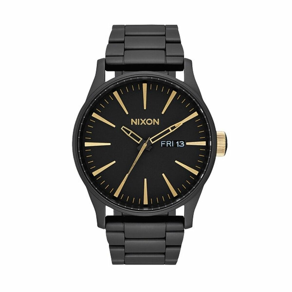 Herrklocka Nixon Sentry SS Svart Guld