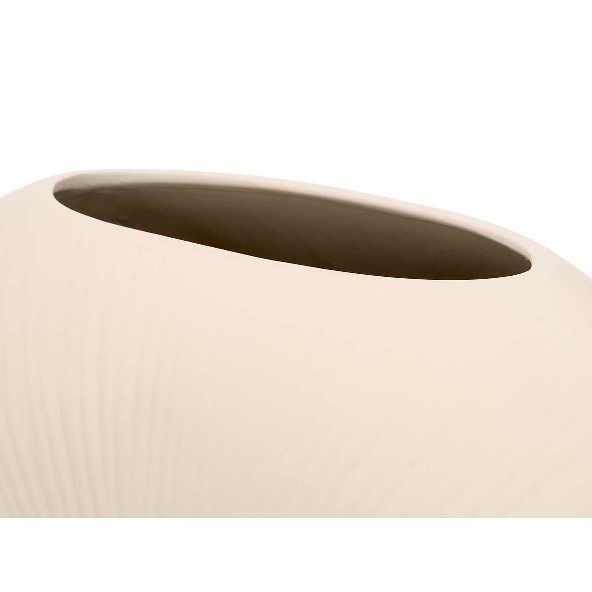 Vas Beige Keramik 36 x 34 x 16 cm (2 antal) Rund - 2