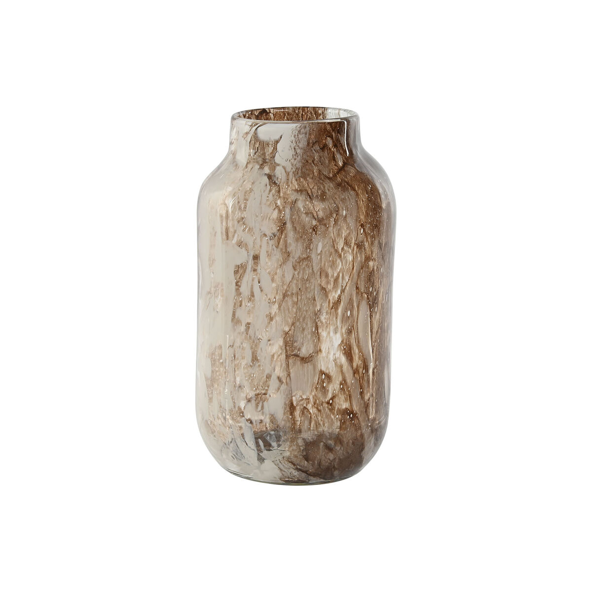 Vas Home ESPRIT Vit Brun Glas Modern 17 x 17 x 30 cm
