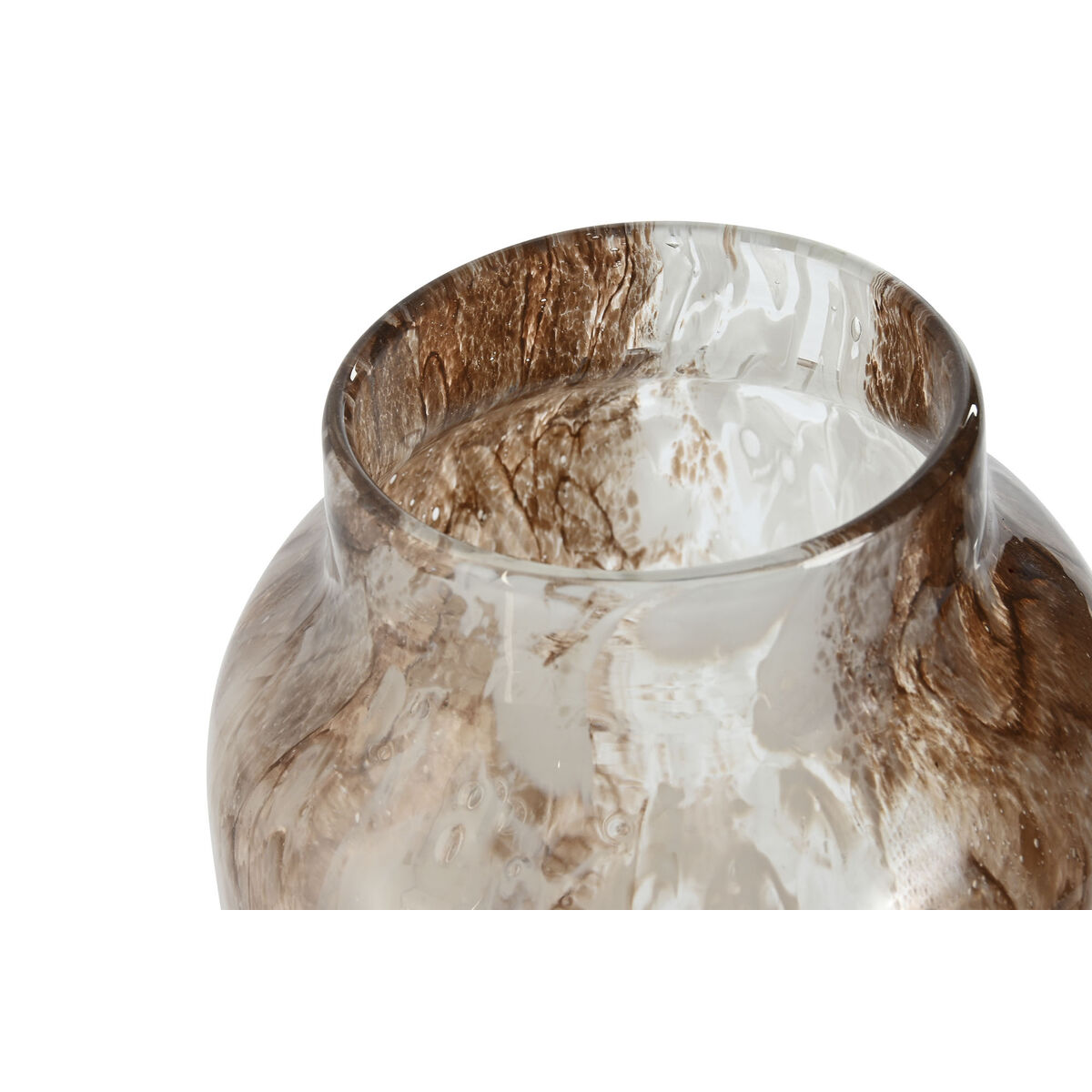 Vas Home ESPRIT Vit Brun Glas Modern 17 x 17 x 30 cm - 2