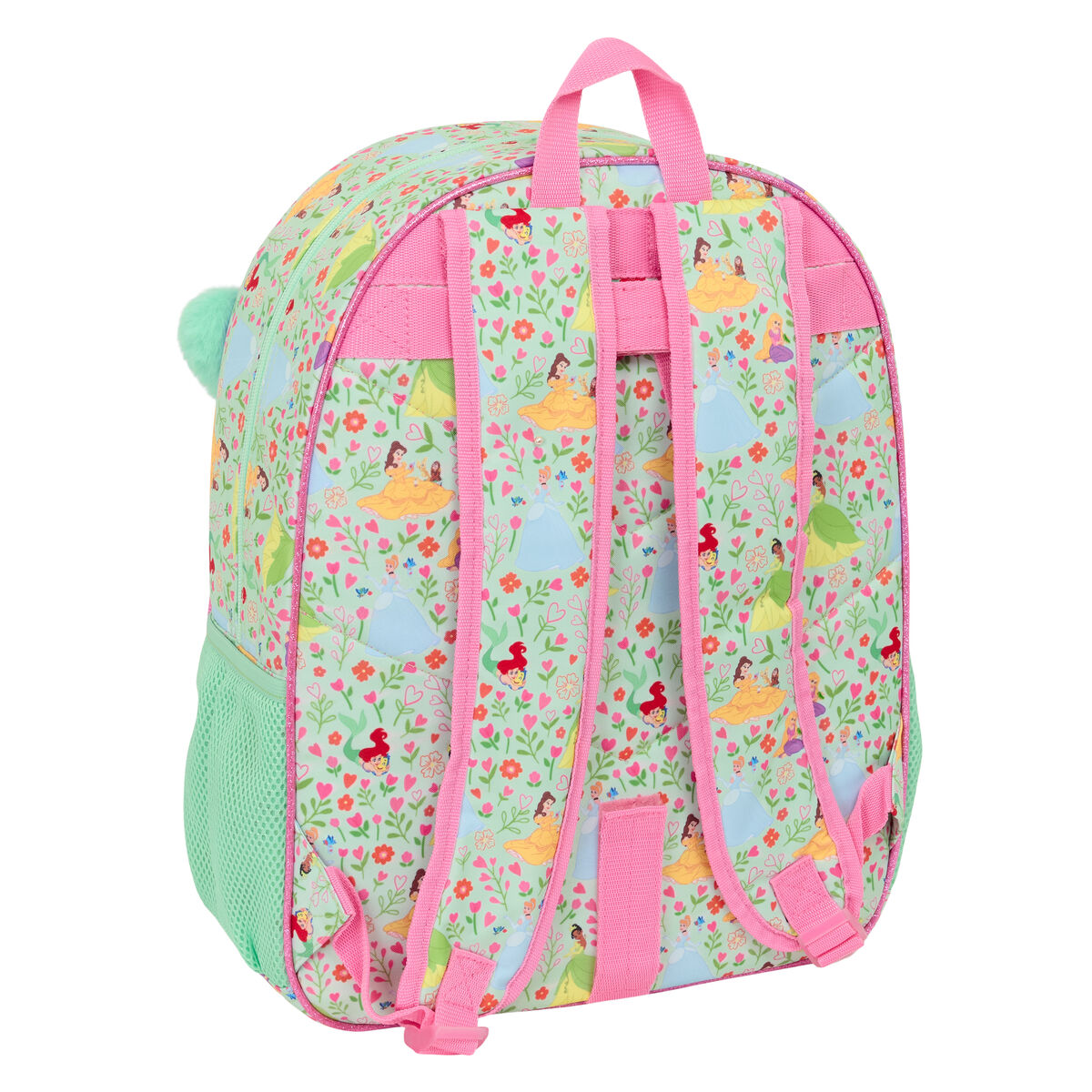 Skolryggsäck Disney Princess Bloom Grön Rosa 33 x 42 x 14 cm - 3