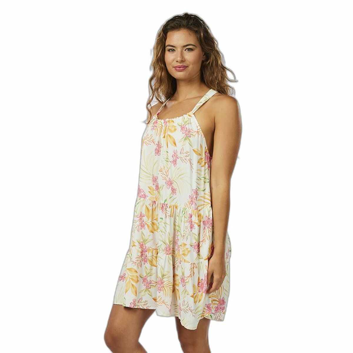 Klänning Rip Curl Sun Dance Up Vit Tropiskt - 3