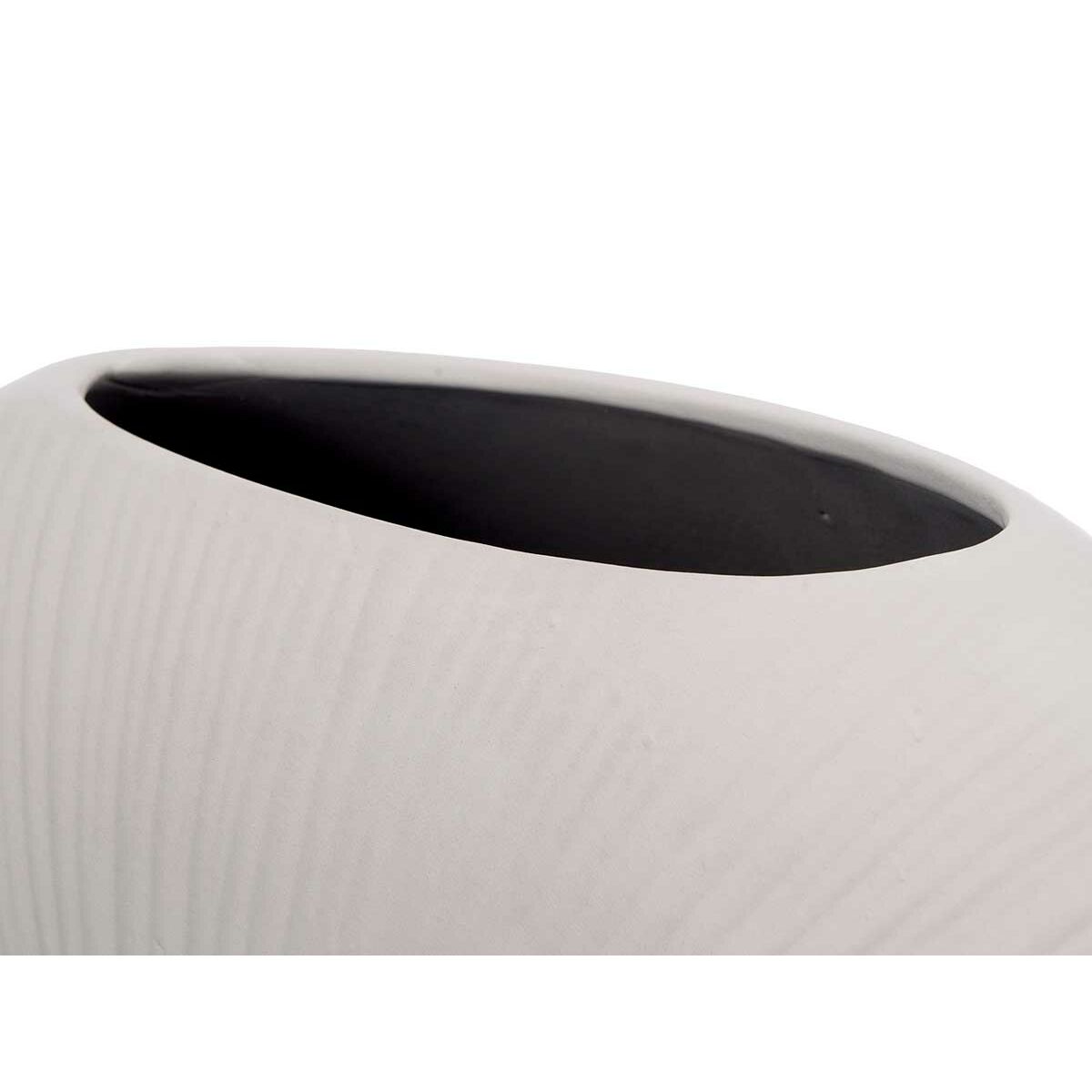 Vas Gift Decor Grå Keramik Rund 36 x 34 x 16 cm (2 antal) - 2