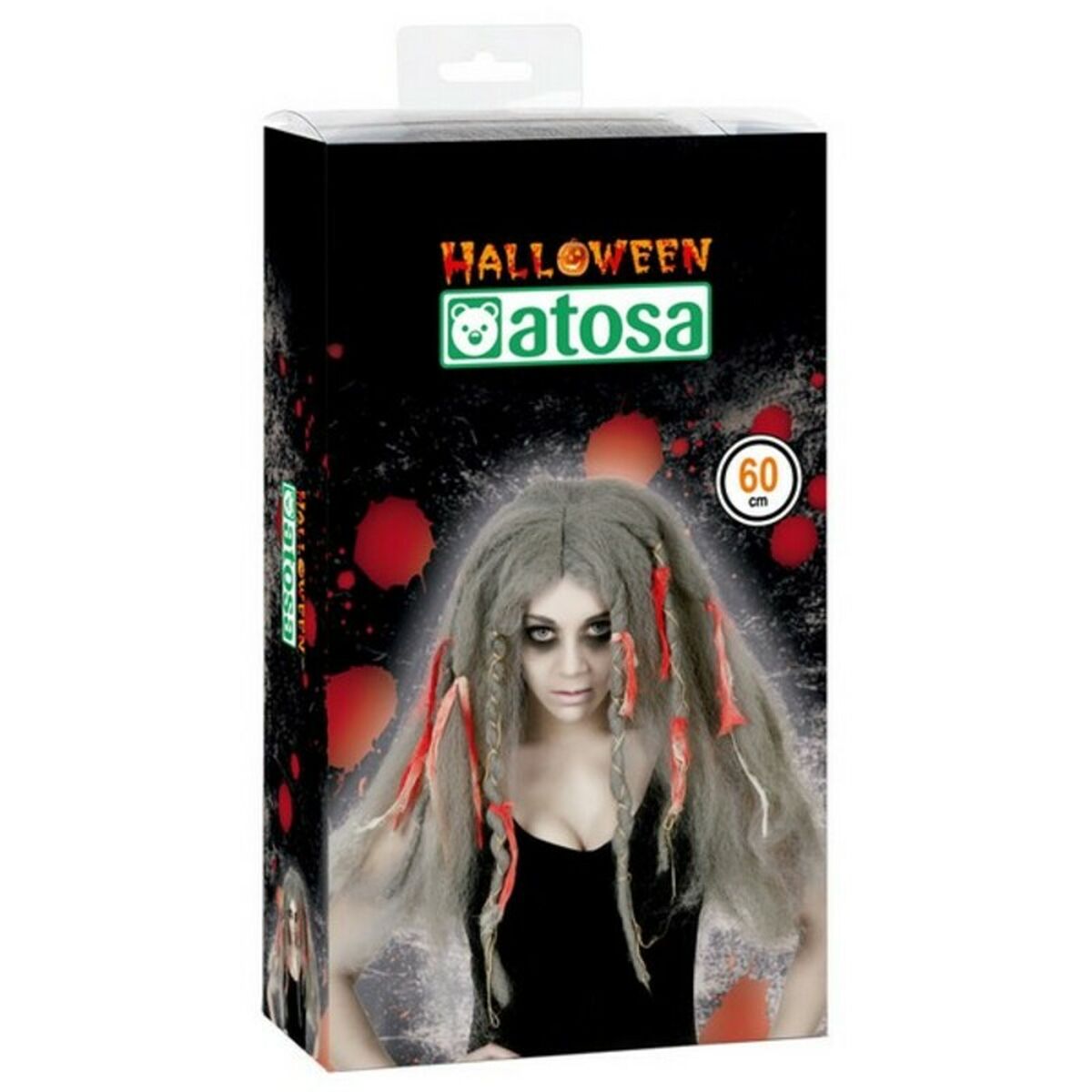 Peruk till Halloween 42573 Grå - 6