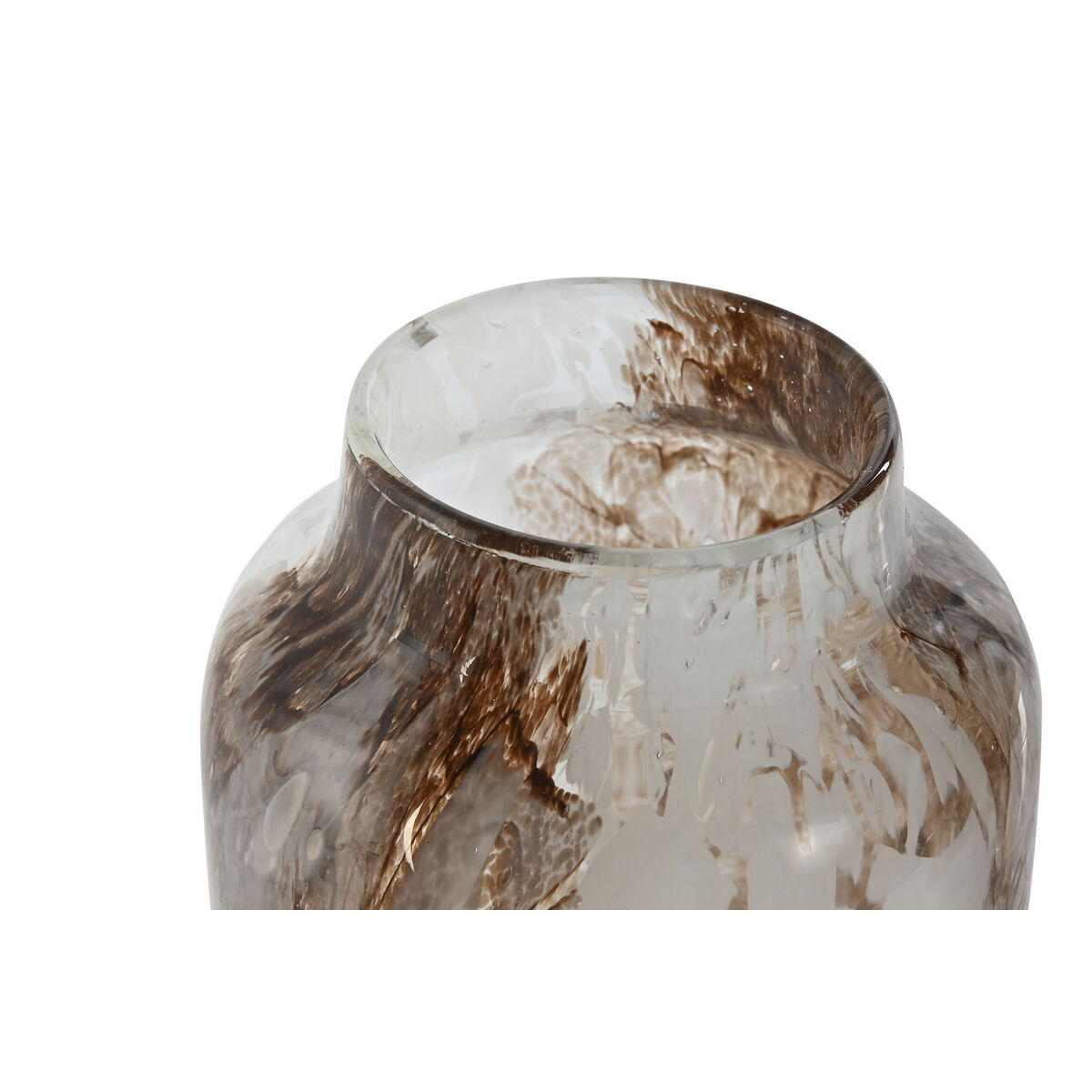 Vas Home ESPRIT Vit Brun Glas Modern 13 x 13 x 19,5 cm - 2