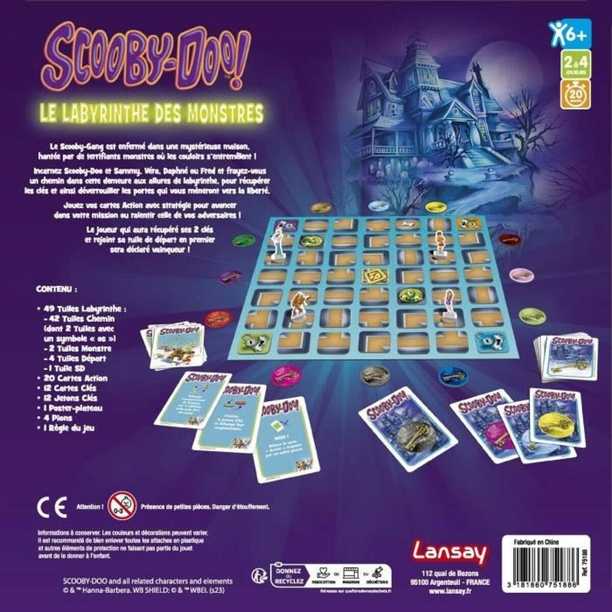 Sällskapsspel Scooby-Doo Le Labyrinthe des Monstres (FR) - 2