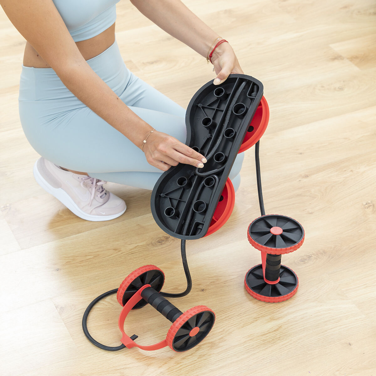 Magrulle med roterande skivor, elastiska band och träningsguide Twabanarm InnovaGoods - 17