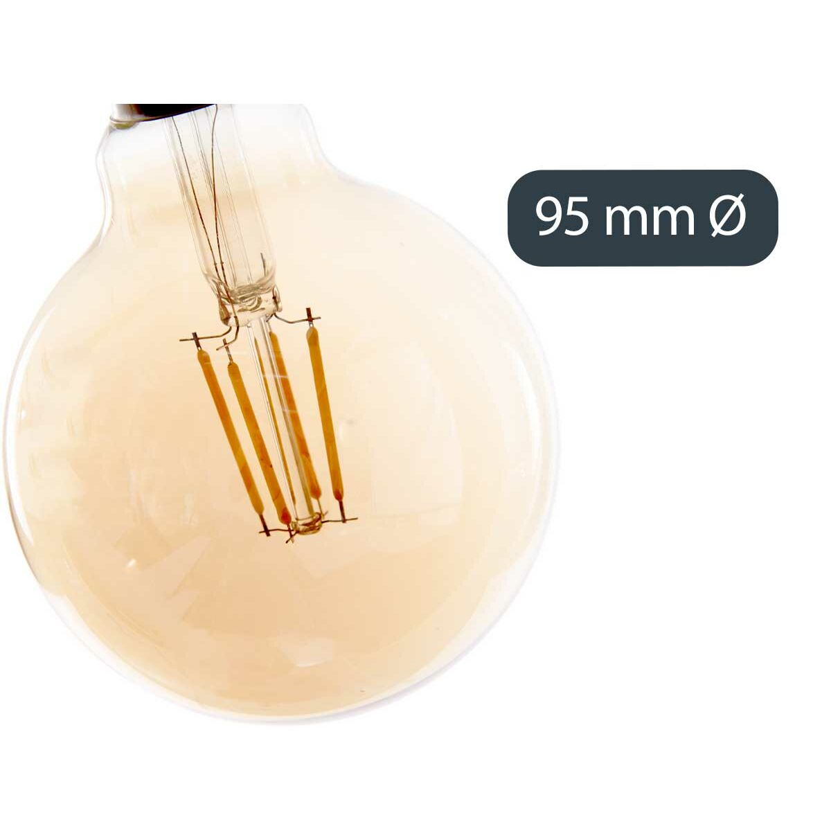 LED-lampa Vintage E27 Transparent 4 W 9,5 x 14 x 9,5 cm (12 antal) - 6
