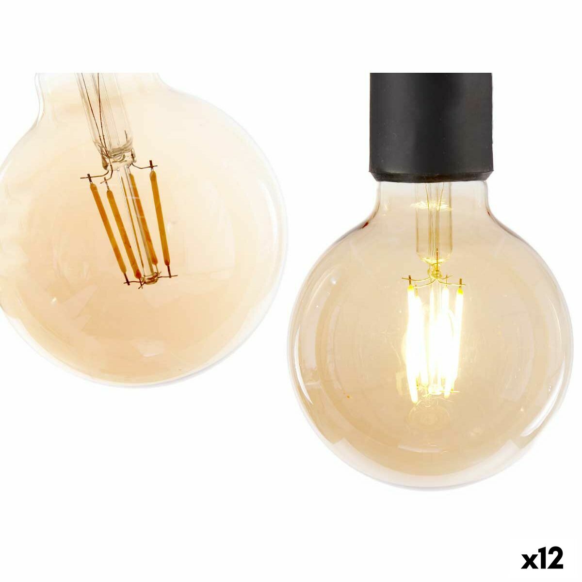LED-lampa Vintage E27 Transparent 4 W 9,5 x 14 x 9,5 cm (12 antal) - 3