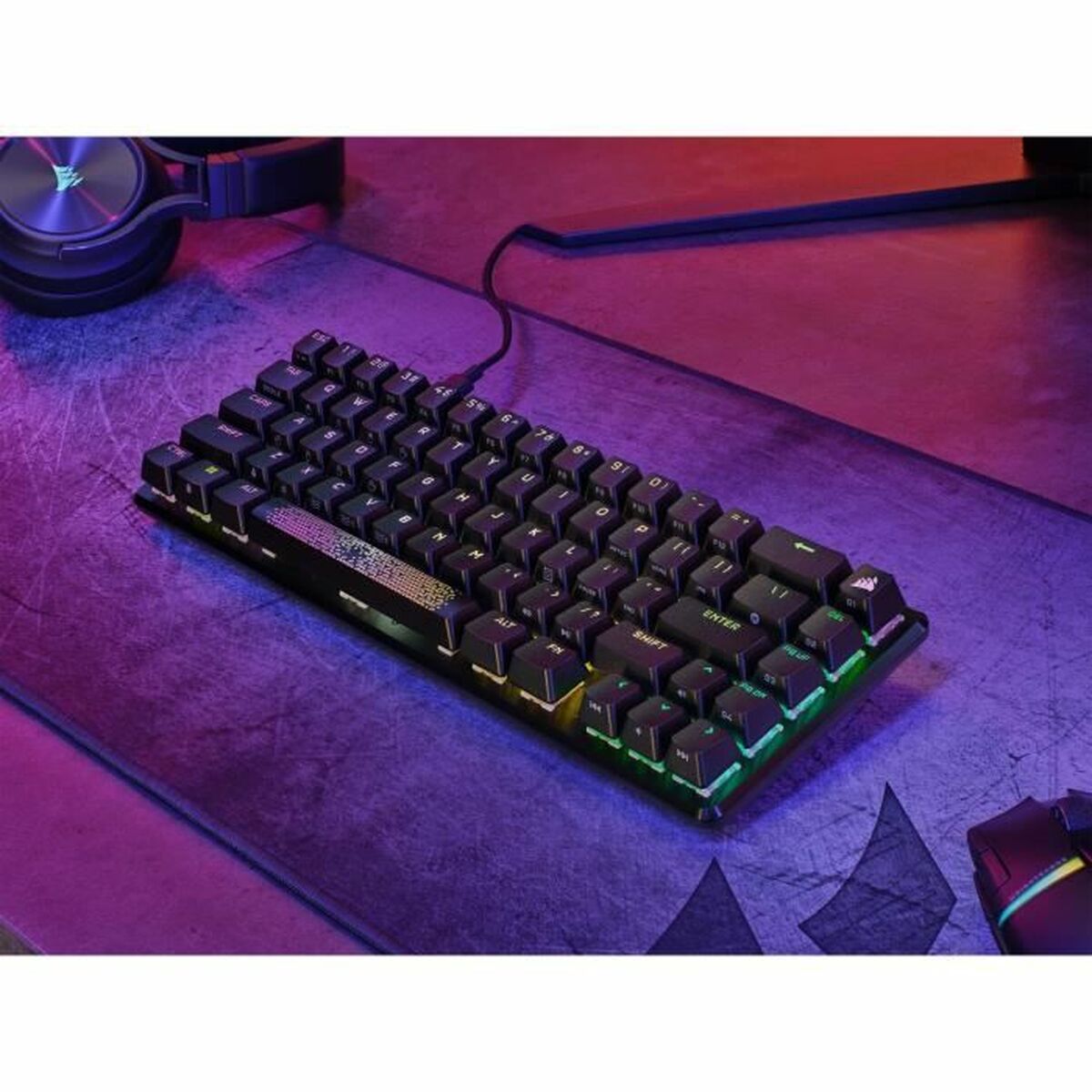 Tangentbord Corsair K65 PRO MINI Svart Franska AZERTY - 2