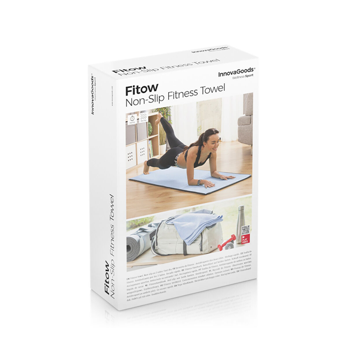 Halkfri, snabbtorkande träningshandduk Fitow InnovaGoods - 10