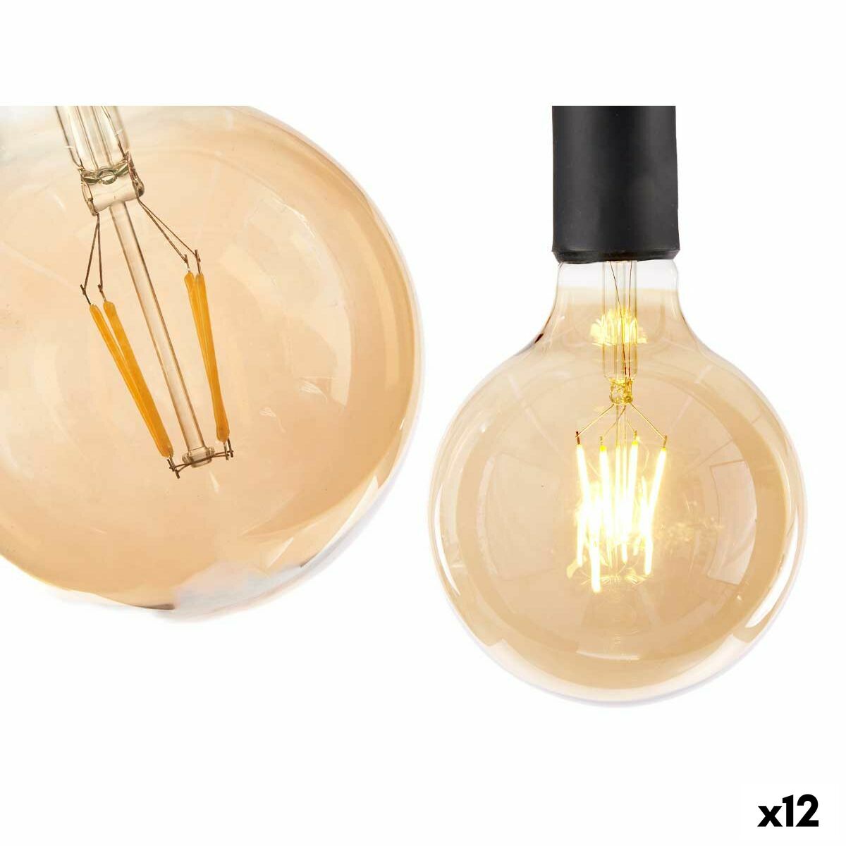 LED-lampa Gift Decor Transparent 4 W E27 12,5 x 17,5 x 12,5 cm Vintage 12 antal