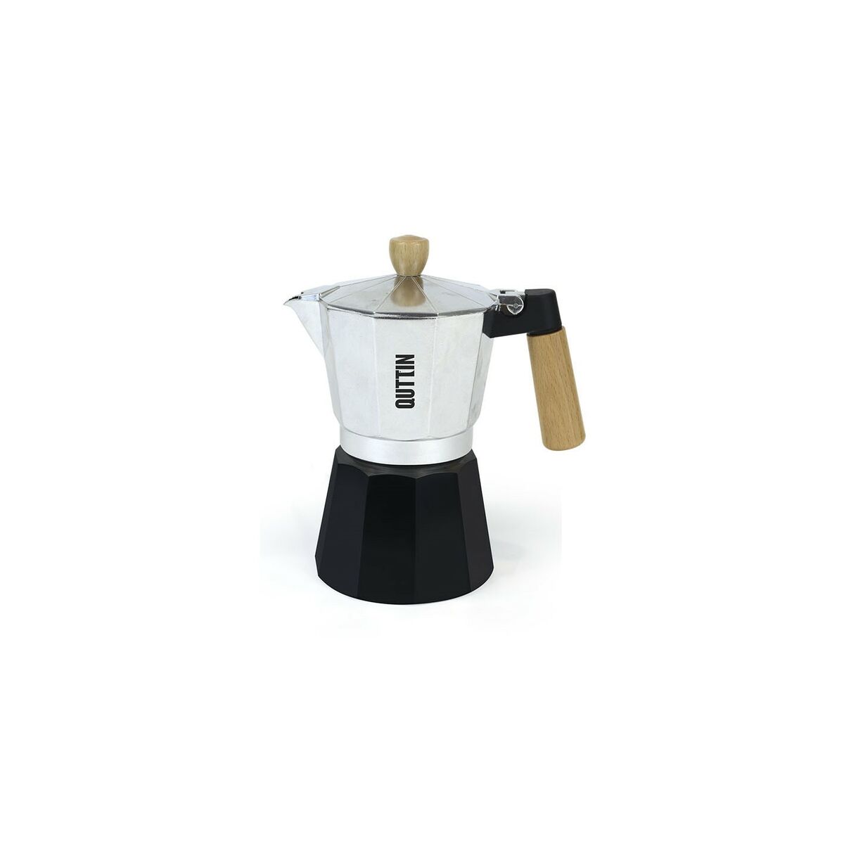 Italiensk Kaffepanna Quttin Trä Aluminium 6 Koppar - 3
