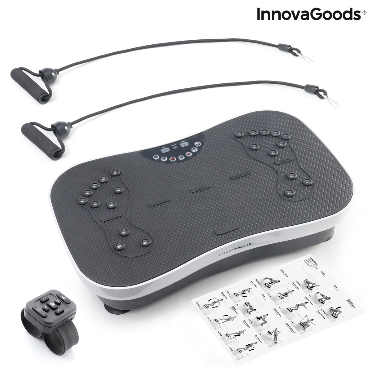 Vibrationsplatta med tillbehör och träningsguide Vybeform InnovaGoods - 3