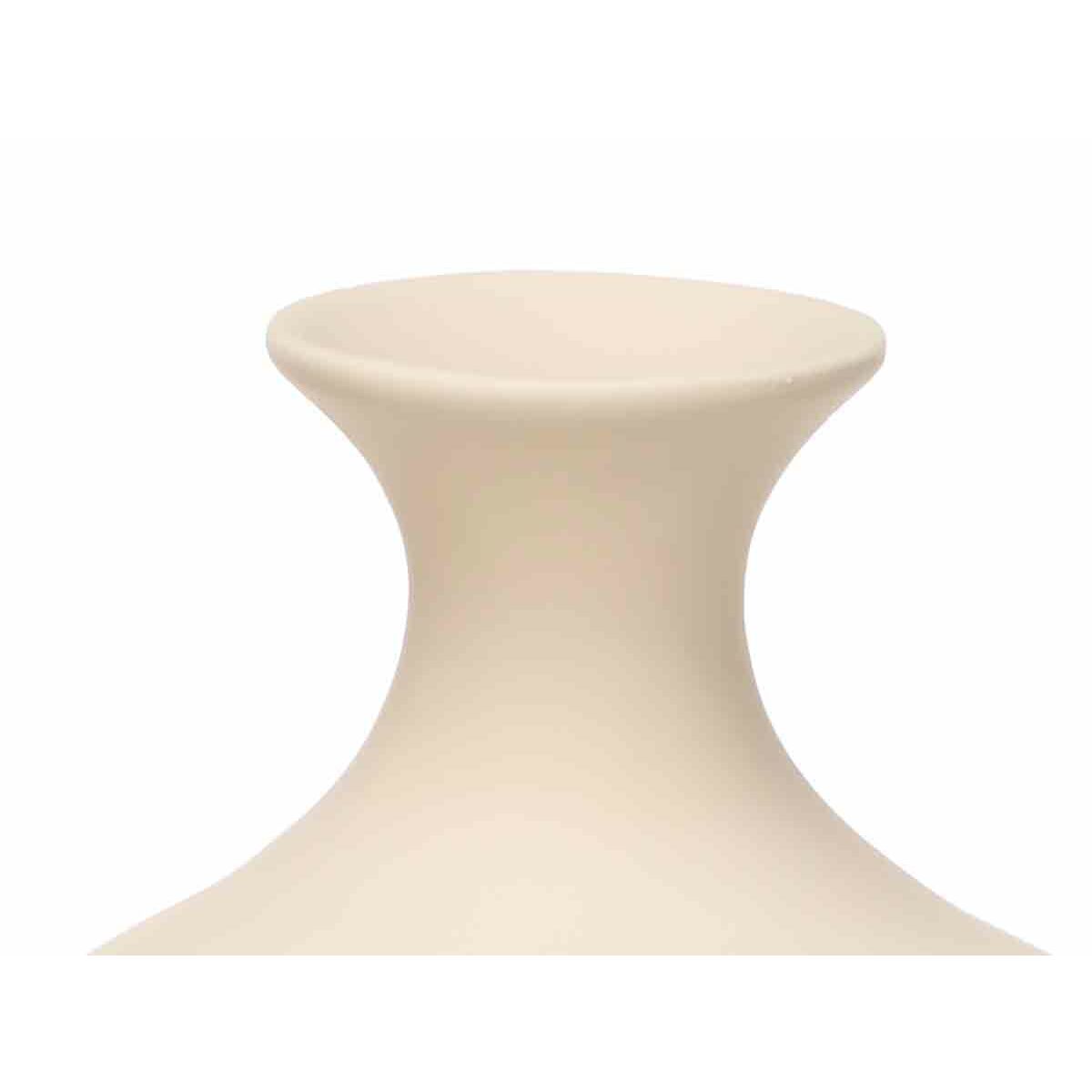 Vas Gift Decor Beige Keramik Ränder 21 x 39 x 21 cm (2 antal) - 2