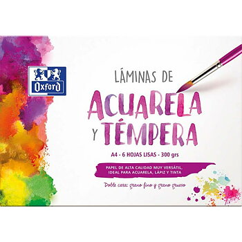 Akvarellpapper Oxford 6 ark 300 g/m² (5 antal)