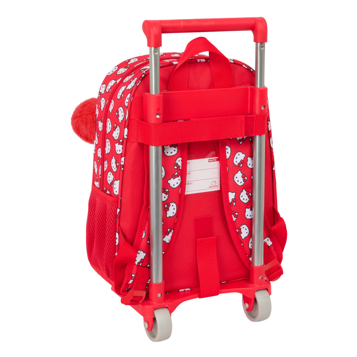 Skolväska med hjul Hello Kitty Iconic Vit Röd 26 x 11 x 67 cm 26 x 34 x 11 cm - 2