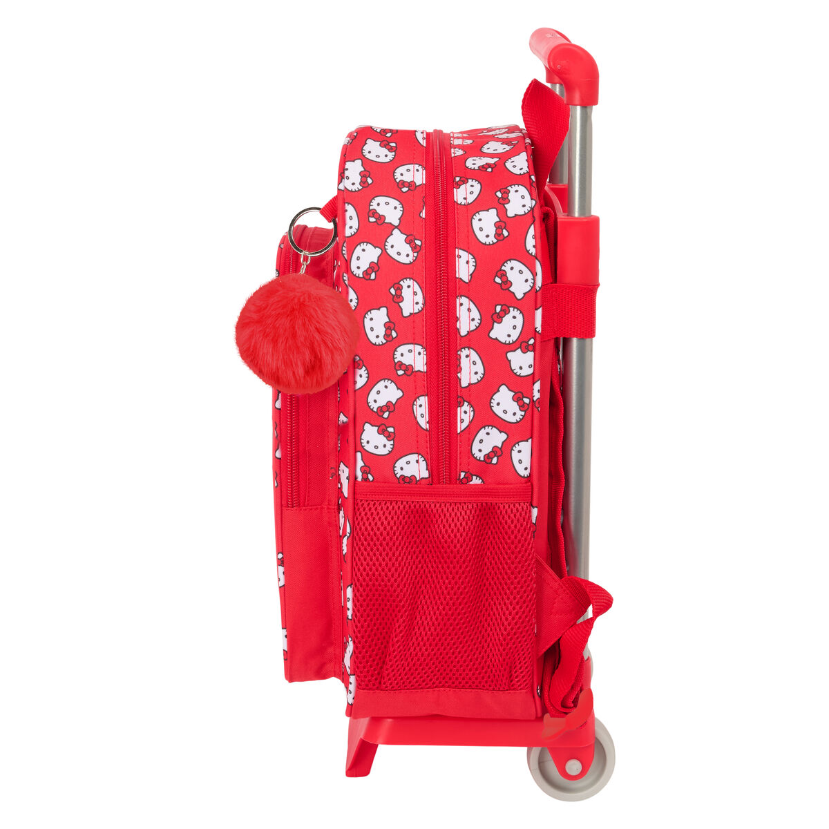 Skolväska med hjul Hello Kitty Iconic Vit Röd 26 x 11 x 67 cm 26 x 34 x 11 cm - 3