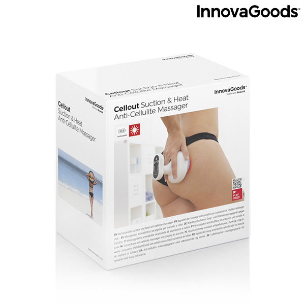 Uppladdningsbar och cellulitmotverkande sug- och massageenhet med värme Cellout InnovaGoods - 2