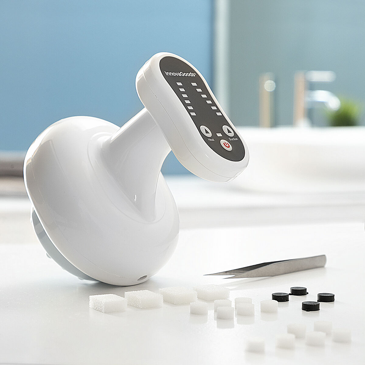 Uppladdningsbar och cellulitmotverkande sug- och massageenhet med värme Cellout InnovaGoods - 35