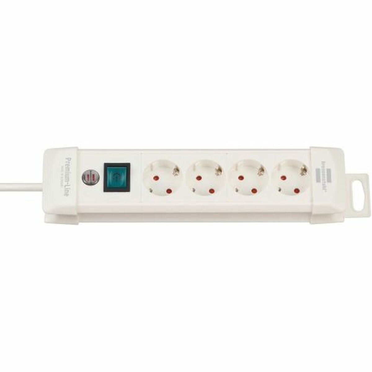 Ellist 4 Tomas-uttag med brytare Brennenstuhl Premium-Line 3600 W (1,8 m)