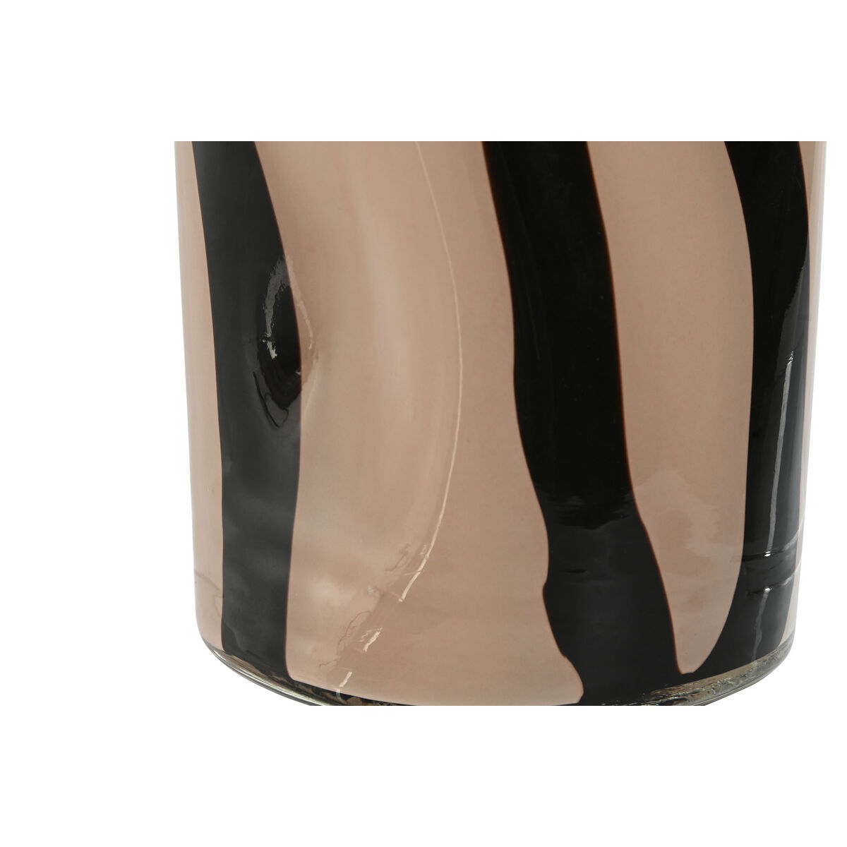 Vas Home ESPRIT Svart Kräm Glas Modern 15 x 15 x 29,2 cm - 3