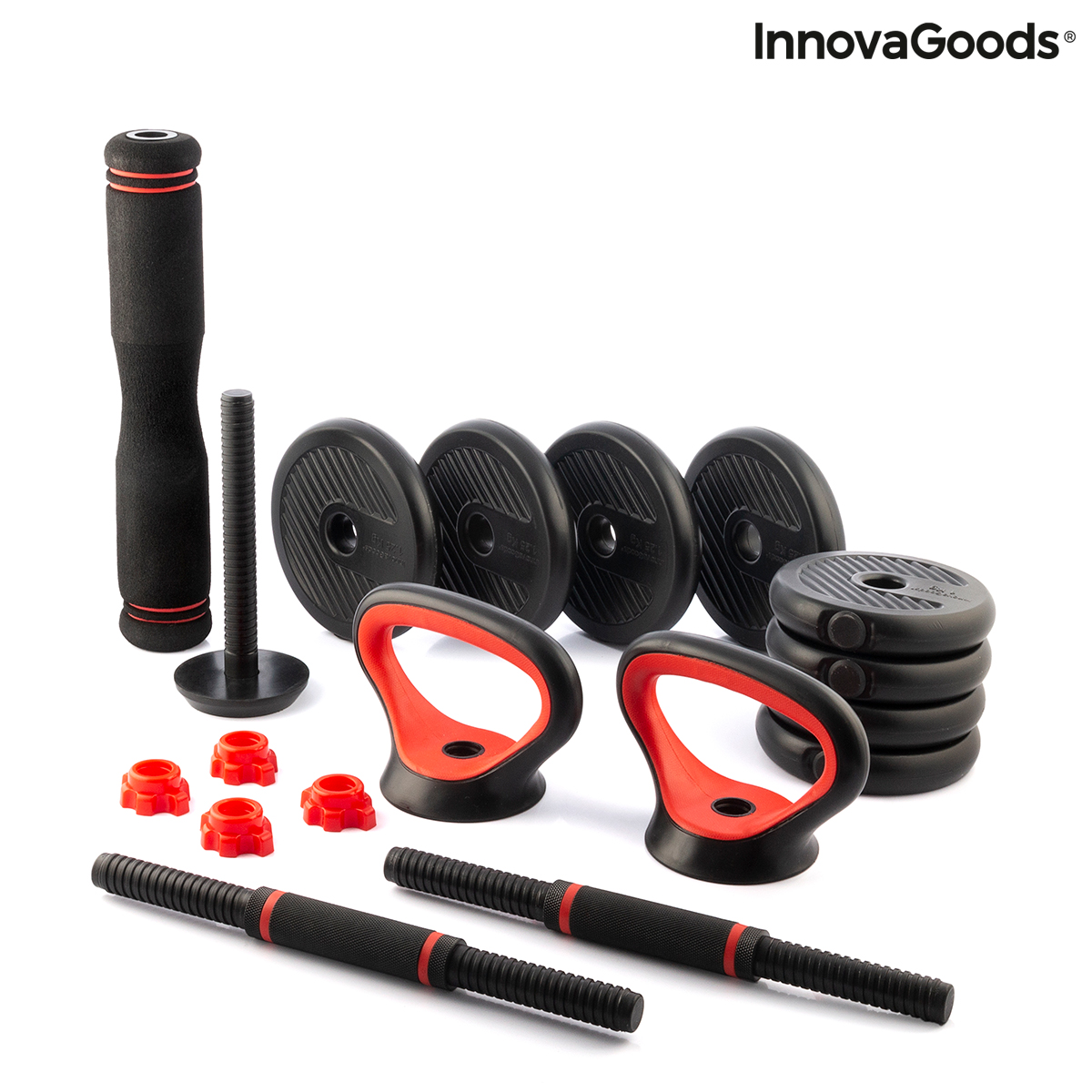 6-i-1 uppsättning justerbara vikter med träningsguide Sixfit InnovaGoods - 3