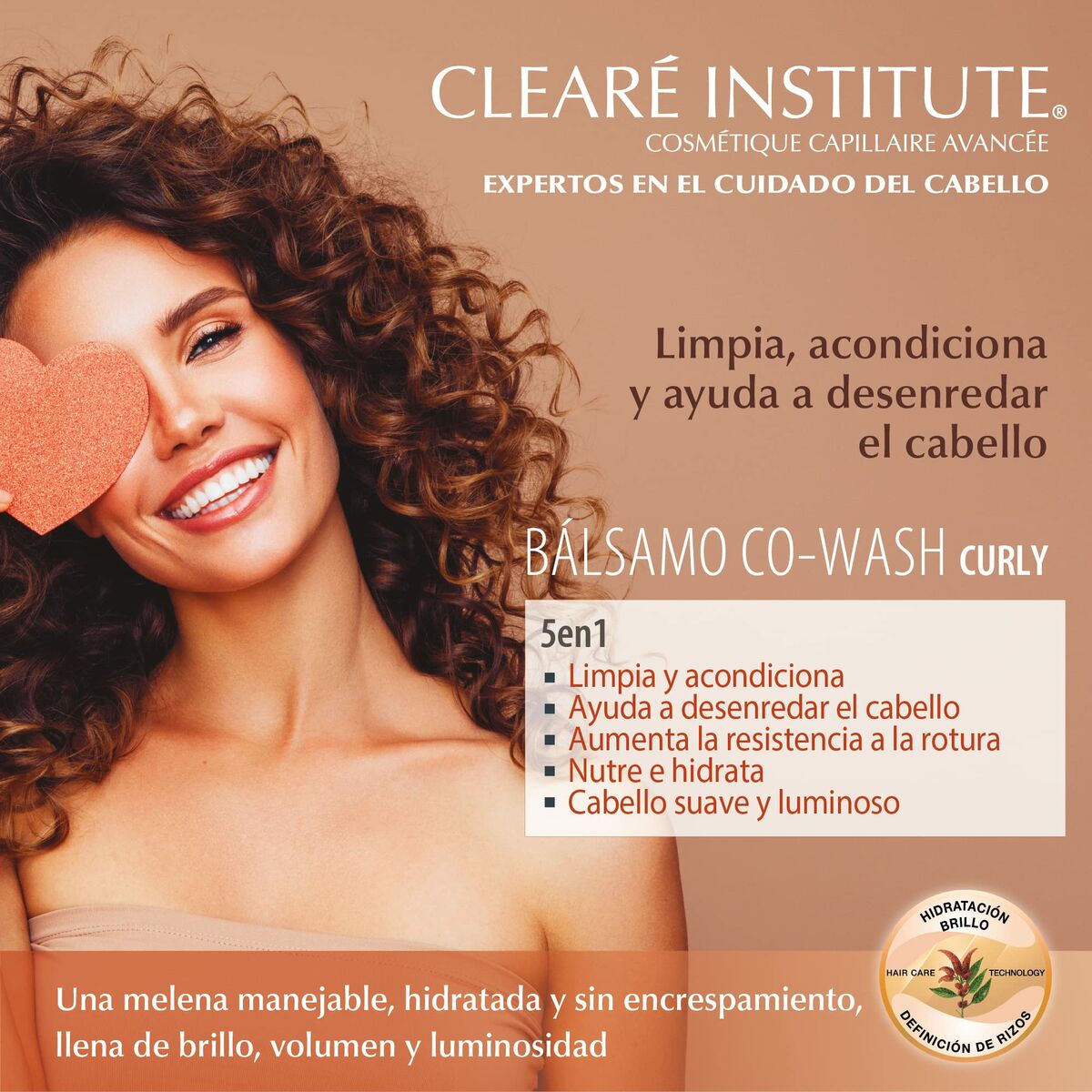 Lockdefinierande vätska Clearé Institute Wash Curly 300 ml - 2